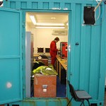 View into the science container.